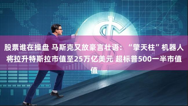 股票谁在操盘 马斯克又放豪言壮语：“擎天柱”机器人将拉升特斯拉市值至25万亿美元 超标普500一半市值