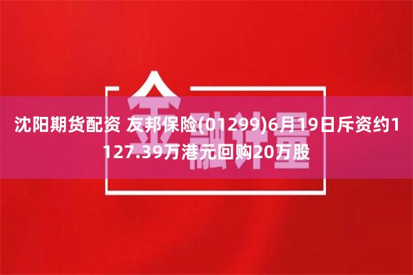 沈阳期货配资 友邦保险(01299)6月19日斥资约1127.39万港元回购20万股