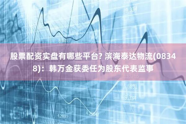 股票配资实盘有哪些平台? 滨海泰达物流(08348)：韩万金获委任为股东代表监事